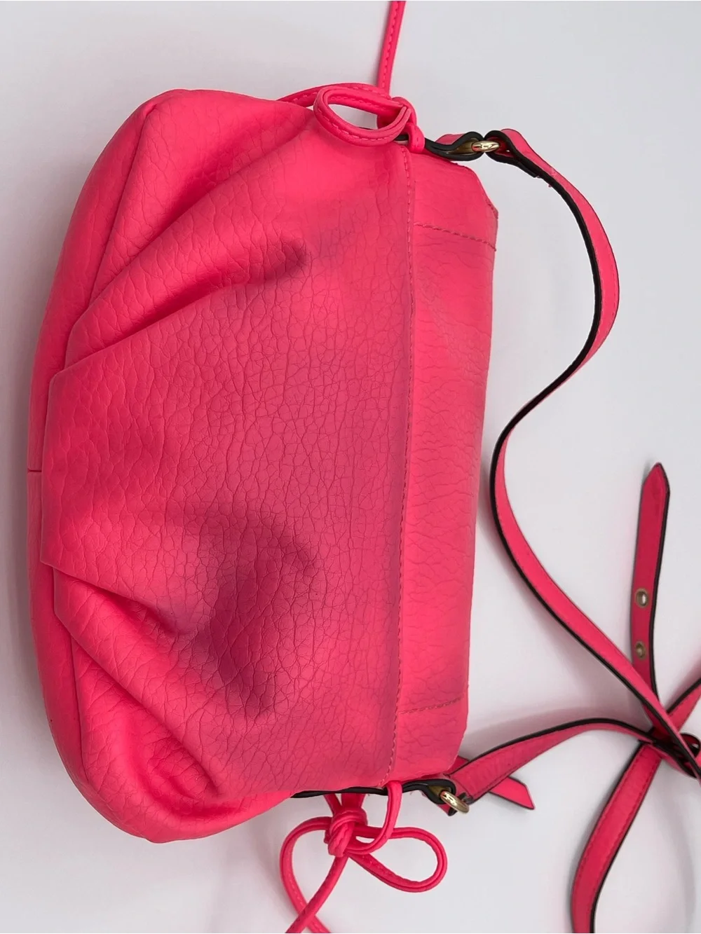 Juicy Couture Hot Pink Crown Charm Crossbody Bag